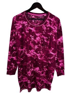 Jenni by Jennifer Moore Pink Tie Dye Sleepshirt Size Medium